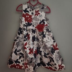 Crazy 8 Red and Black Floral Kids Dress